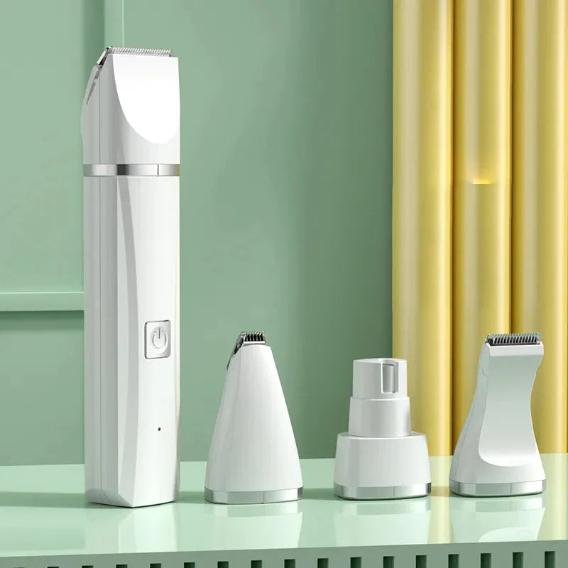 Ultimate 4-in-1 Electric Pet Grooming Kit: Hair Trimmer, Clippers & Nail Grinder for Cats & Dogs